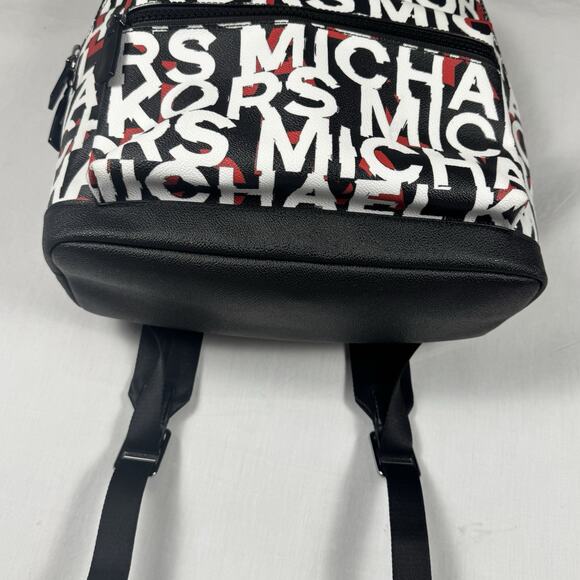 EUC Michael Kors Cooper Monogram Backpack Blk/Mandarin 37S0LCOB2B $498 - Picture 4 of 14